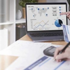 Businesspeople meeting plan analysis graph company finance strat Businesspeople meeting plan analysis graph company finance strategy statistics success concept and planning for future in office room.